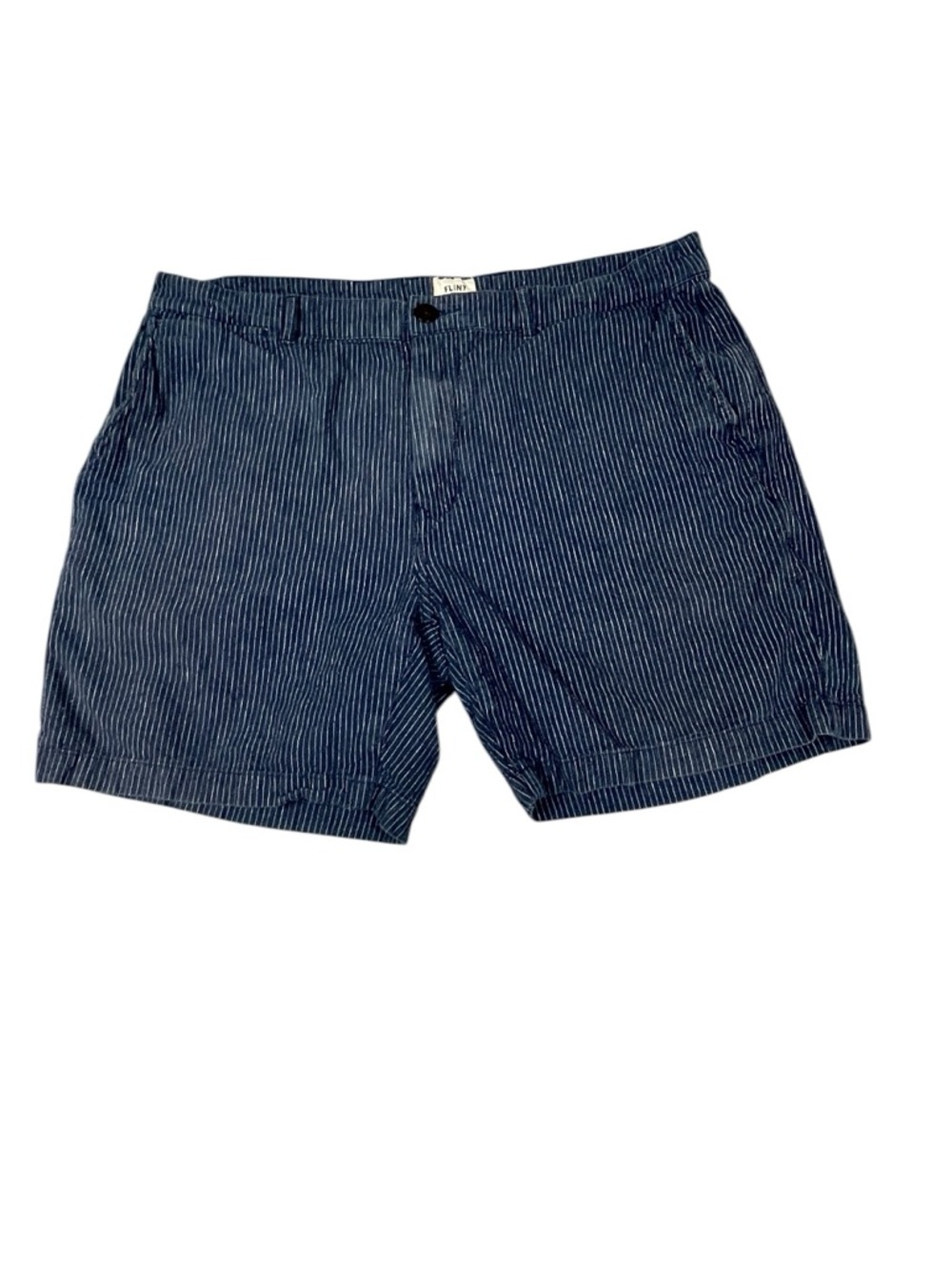 Flint and Tinder Linen Blend Pinstripe Classic Tailored Chino Shorts - Sz 36